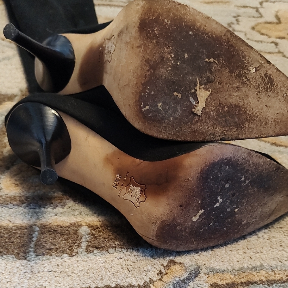 Michael Kors Black Over-the-Knee Pointed Stiletto Boots - Picture 2 of 5